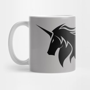 Iconic Unicorn in Black Mug